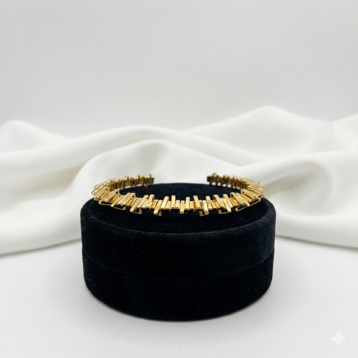 Damen Armband Gold/Silber Mit Modernem Glieder-Design