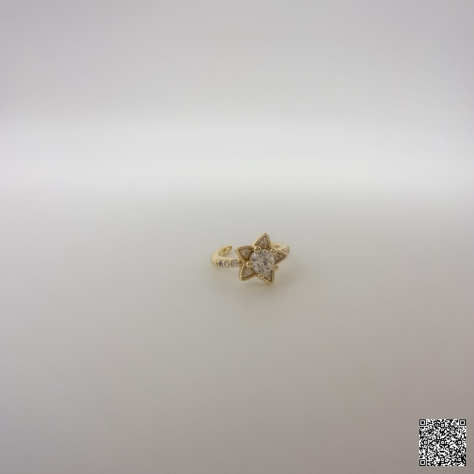 Ear Cuff Damen Gold Stern Zirkonia Ohrschmuck