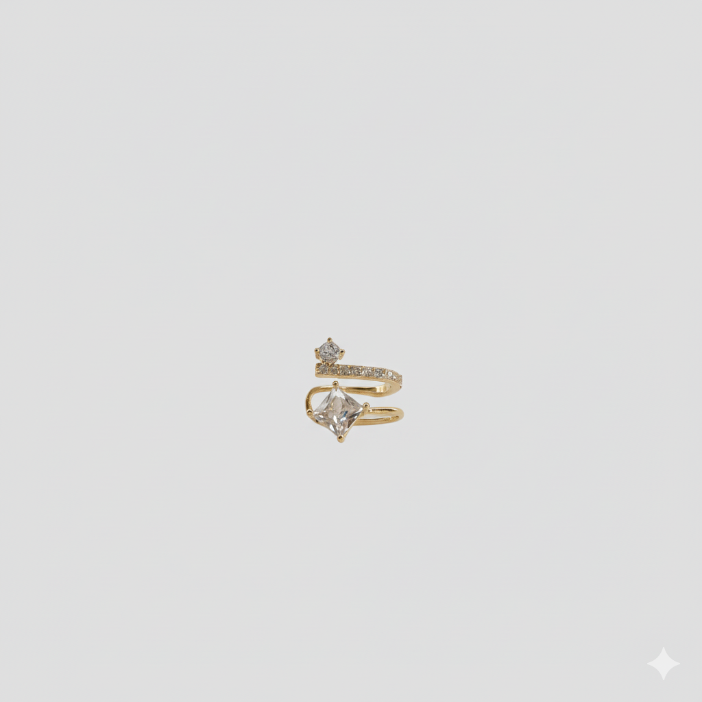 Gold Ear Cuff Mit Zirkonia