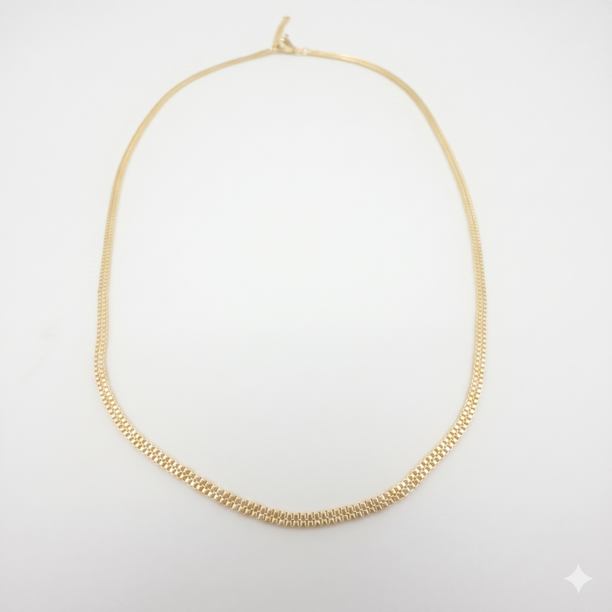 Goldfarbene Schlangen Halskette Elegante Damen Kette