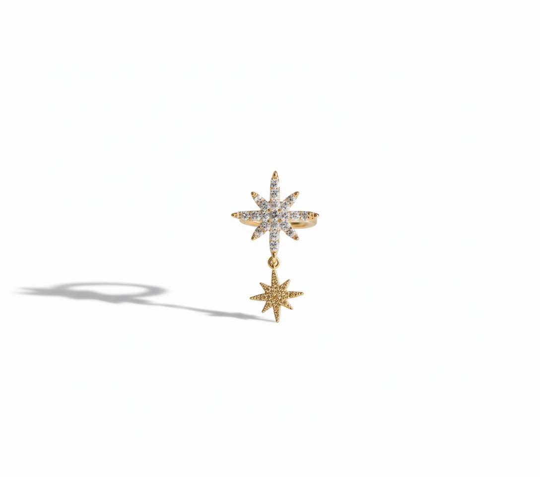 Stern Ear Cuff Mit Zirkonia Eleganter Ohrschmuck Für Damen