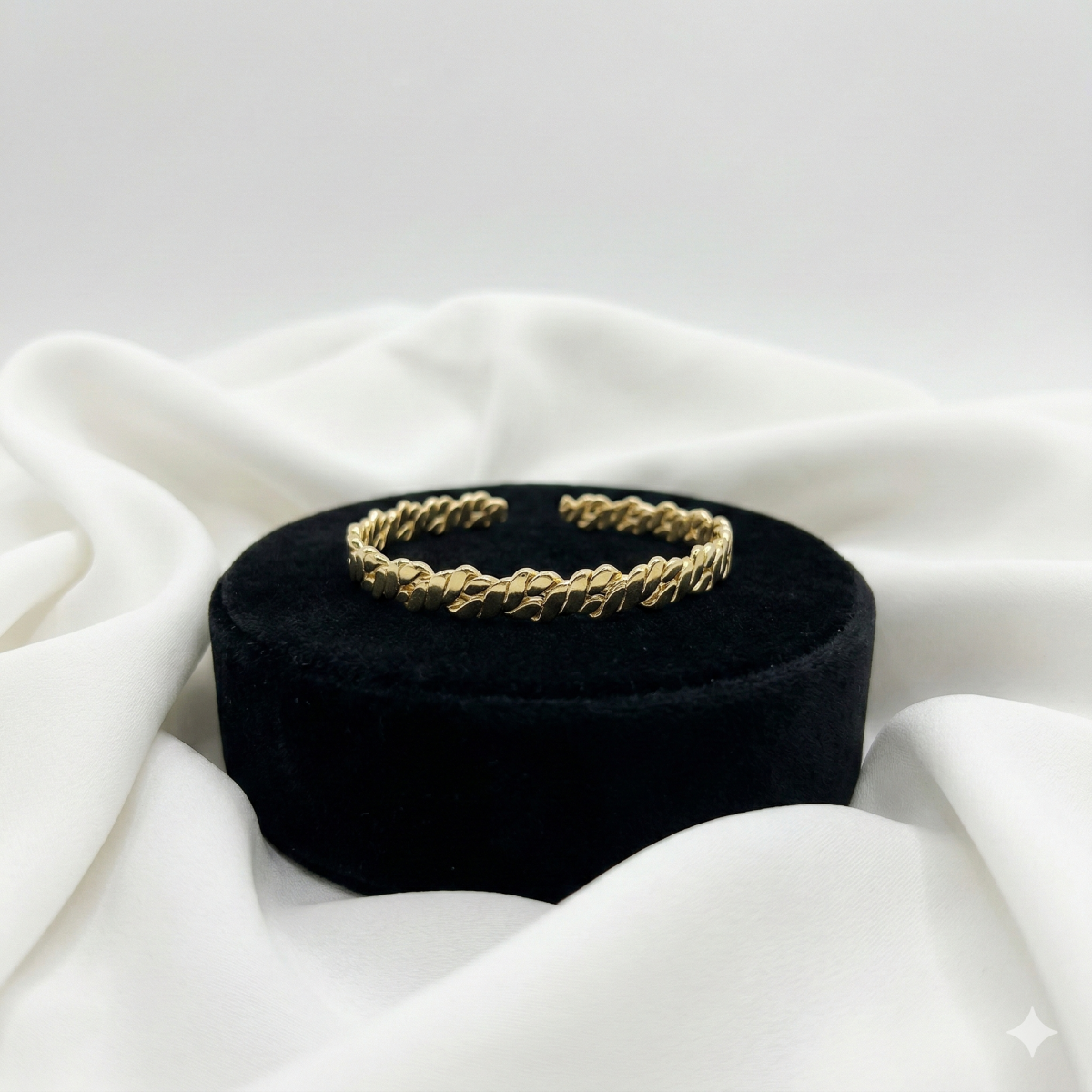 Verstellbarer Herz Armreif Gold/Silber Damen Armspange