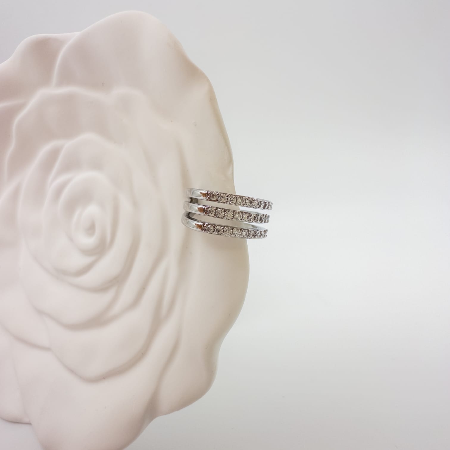 Ear Cuff Damen Silber Bunter Zirkonia Ohrschmuck