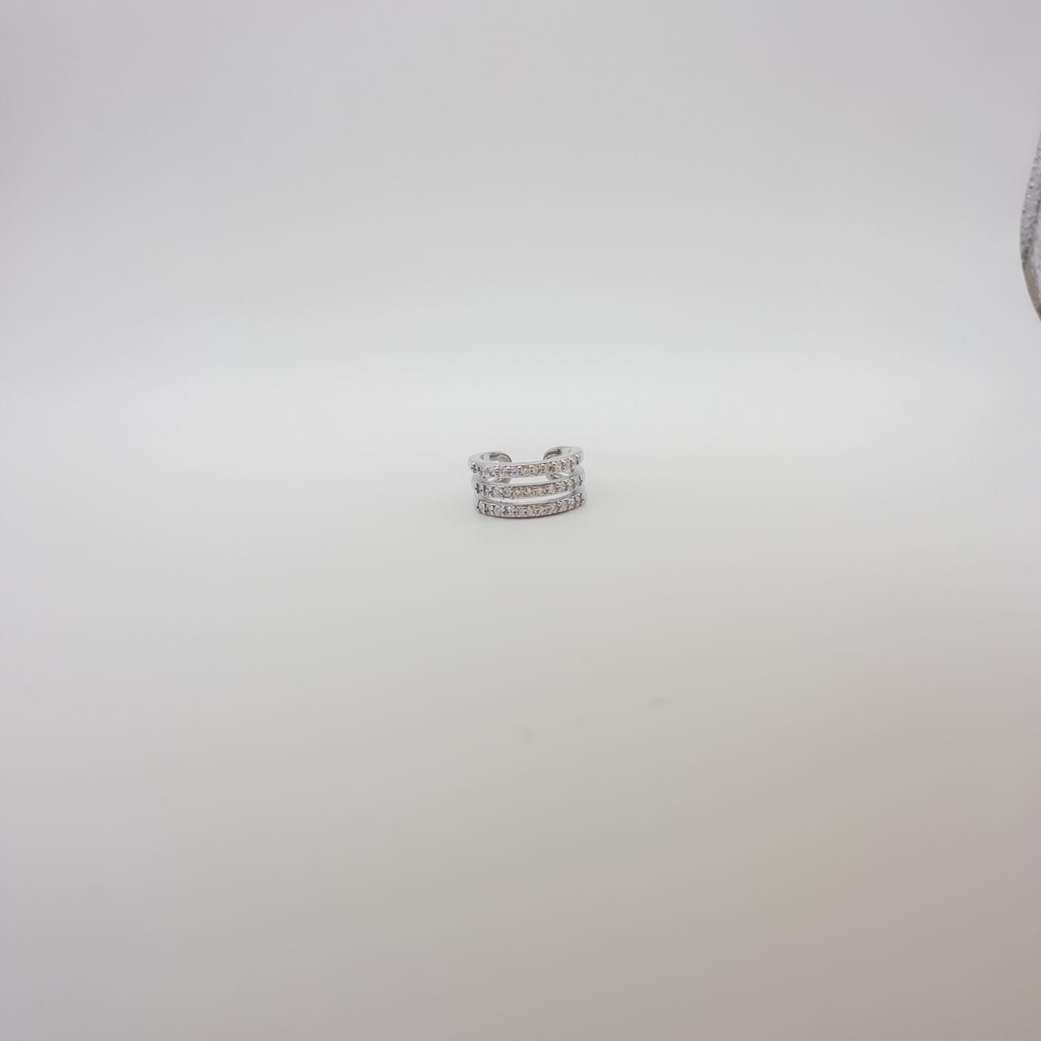 Ear Cuff Damen Silber Bunter Zirkonia Ohrschmuck