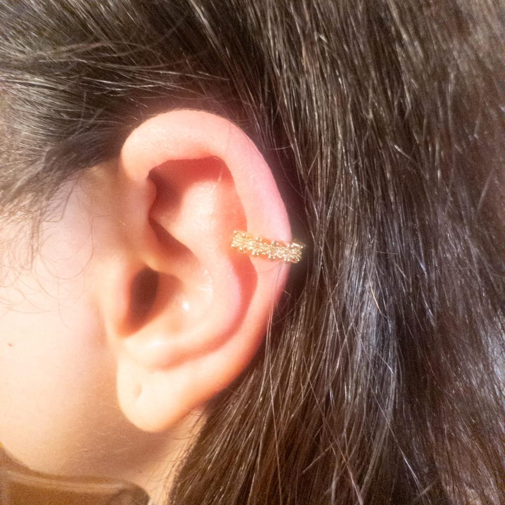 Ear Cuff Damen Gold Eleganter Zirkonia Ohrschmuck