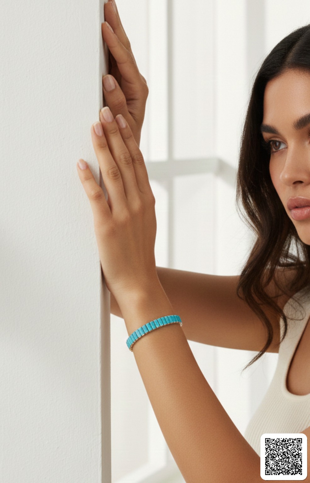 Türkises Perlenarmband Elegantes Damen Armband Hover