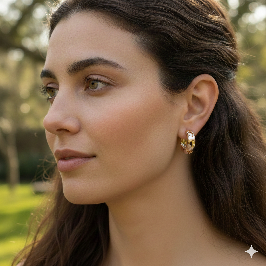 Elegante Vergoldete Creolen Für Damen