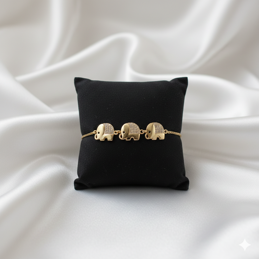 Elegantes Gold-Armband Mit Herz-Elementen