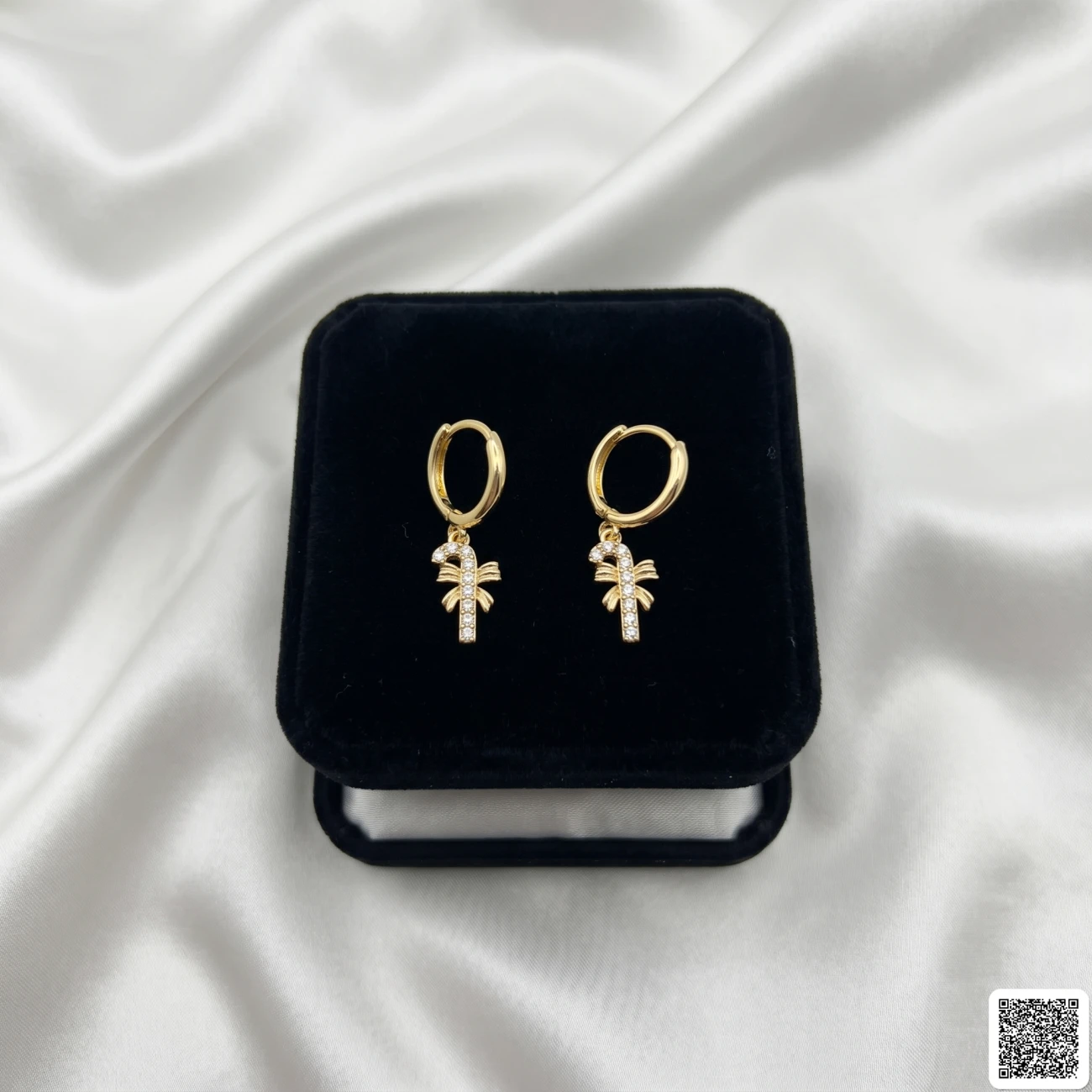 Elegantes Goldfarbenes Schmuckset Mit Palmenanhängern Halskette &