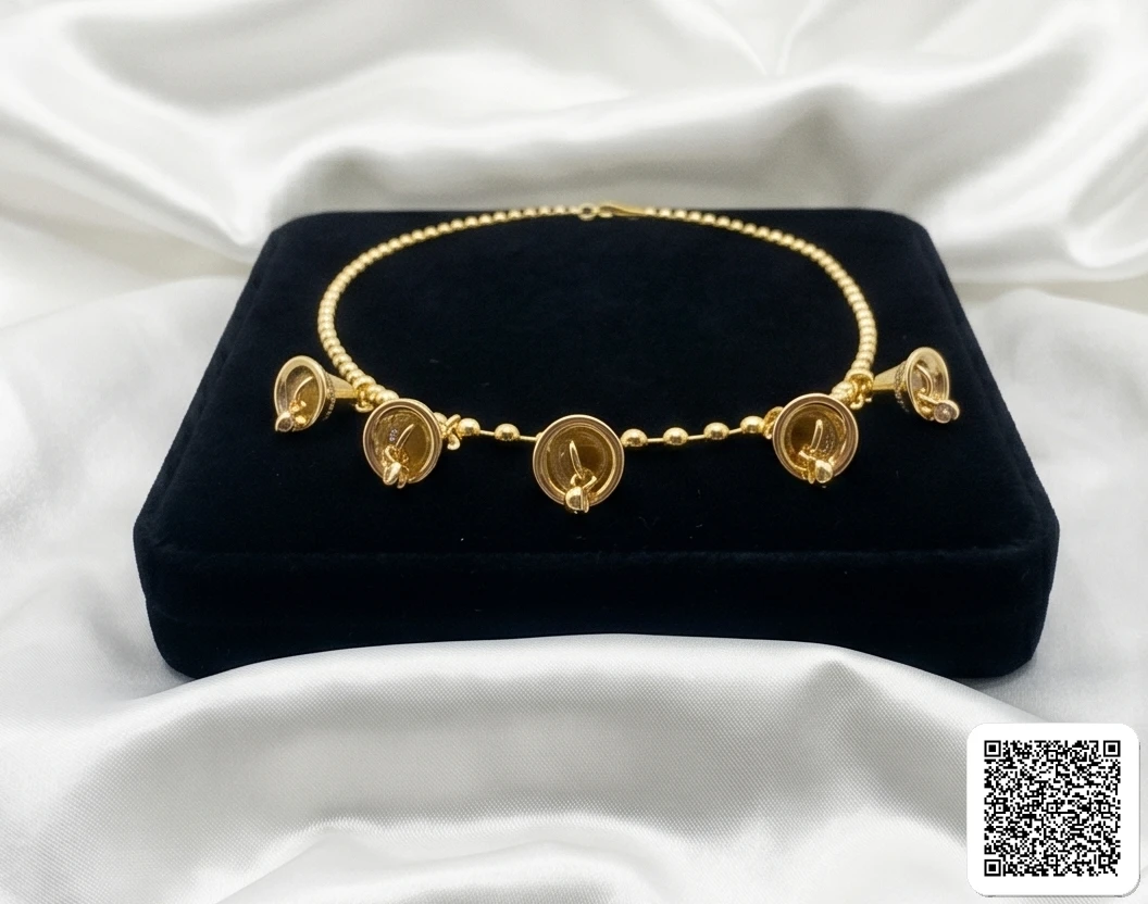 Elegante Weihnachtsglocken Halskette In Gold Festliche Damenkette