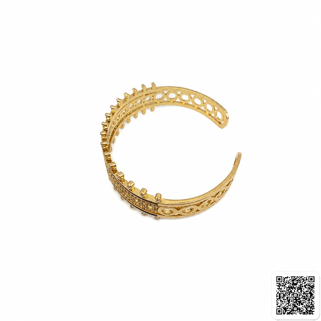 Königlicher-Glanz Armreif (Gold-Silber)