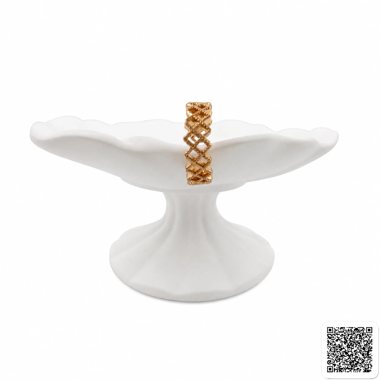 Eleganter Gitter Ear Cuff Für Damen Goldfarbener Ohrschmuck Ohne