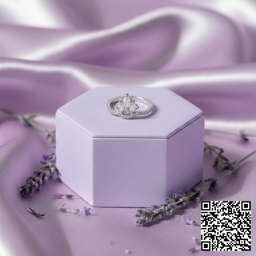 Eleganter Kronenring Aus Silber Mit Zirkonia
