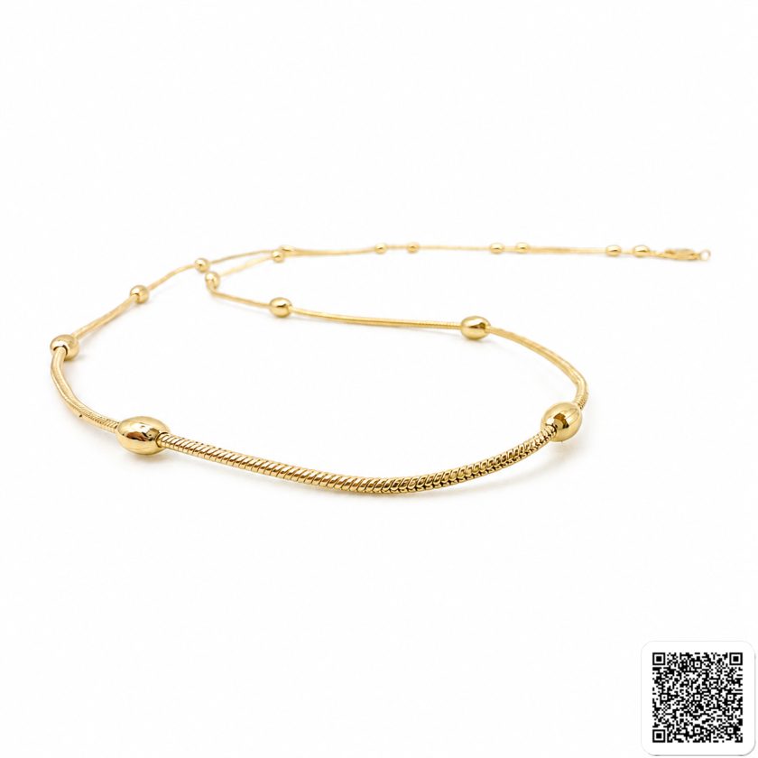 Elegante Gold-Halskette Mit Perlen-Details