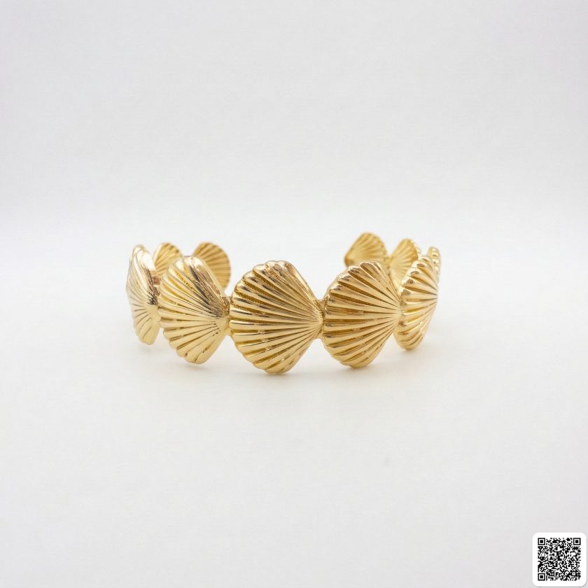 Muschel Armreif (Gold-Silber)