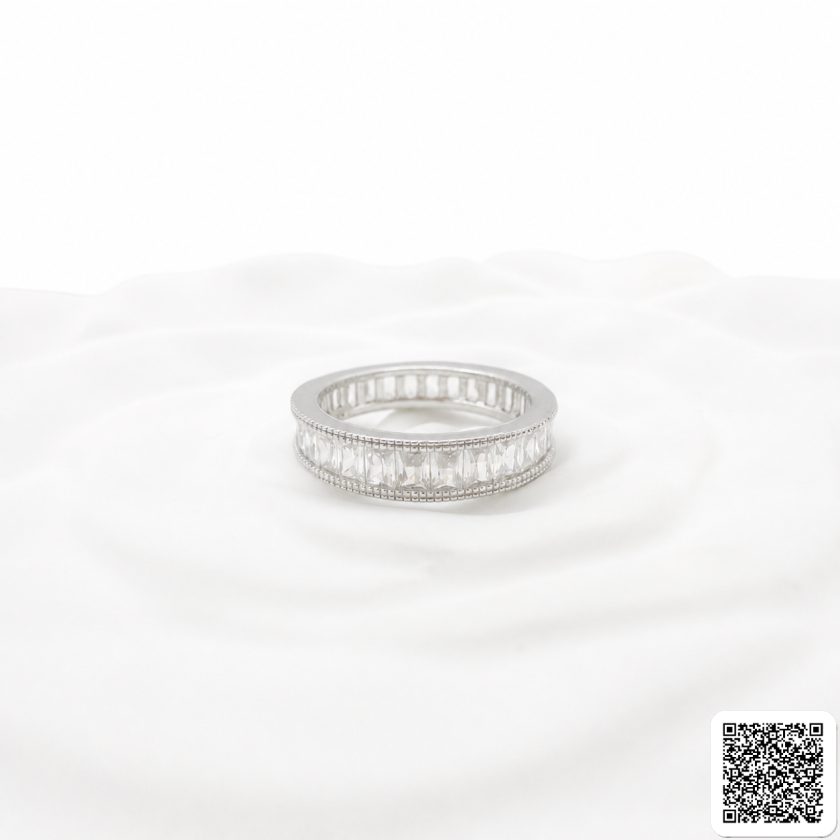 Eleganter Damen Ring Silber Mit Funkelndem Kristallband