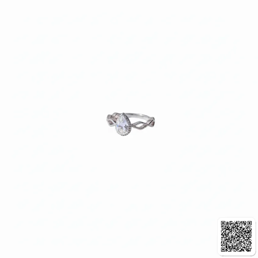 Eleganter Damen Ring Silber Mit Funkelndem Tropfenstein