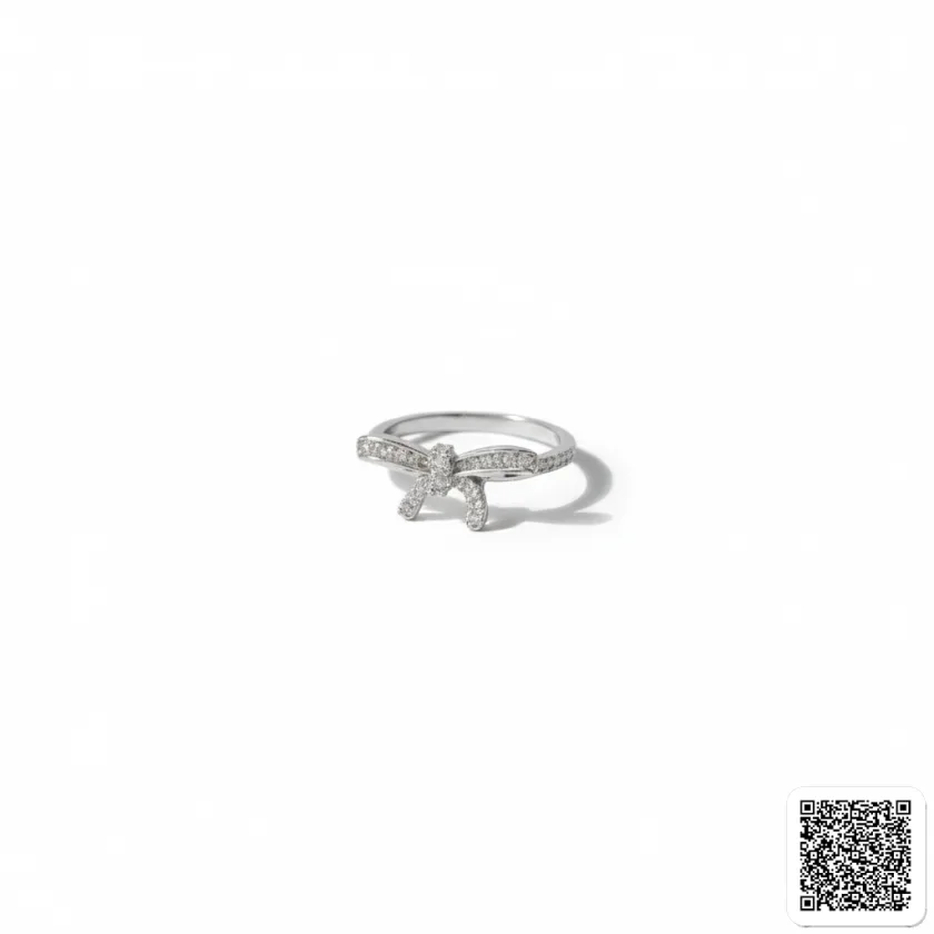 Eleganter Schleifenring Aus Silber Mit Funkelnden Zirkonia