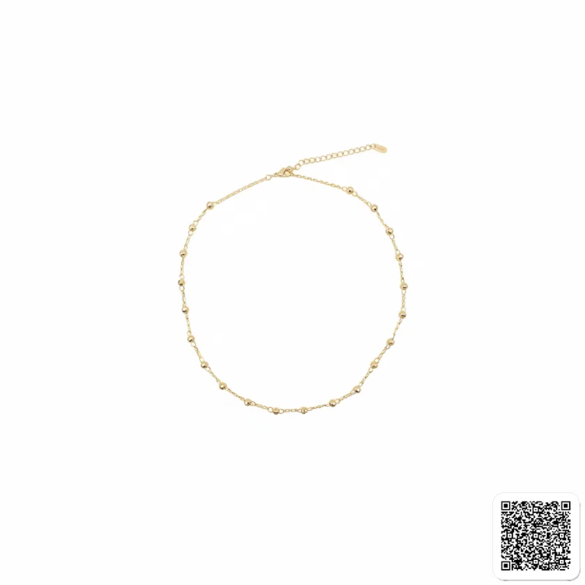 Vergoldete Perlenkette Für Damen Elegante Minimalistische