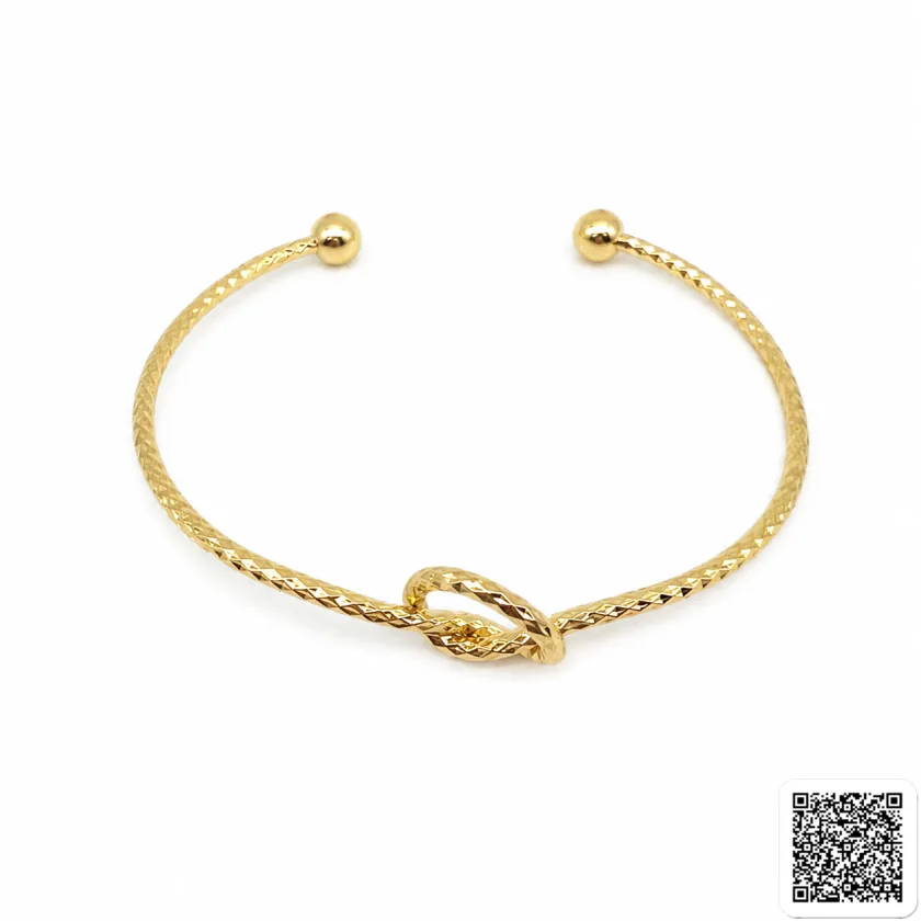 Knoten Armreif Für Damen Goldfarben & Silberfarben