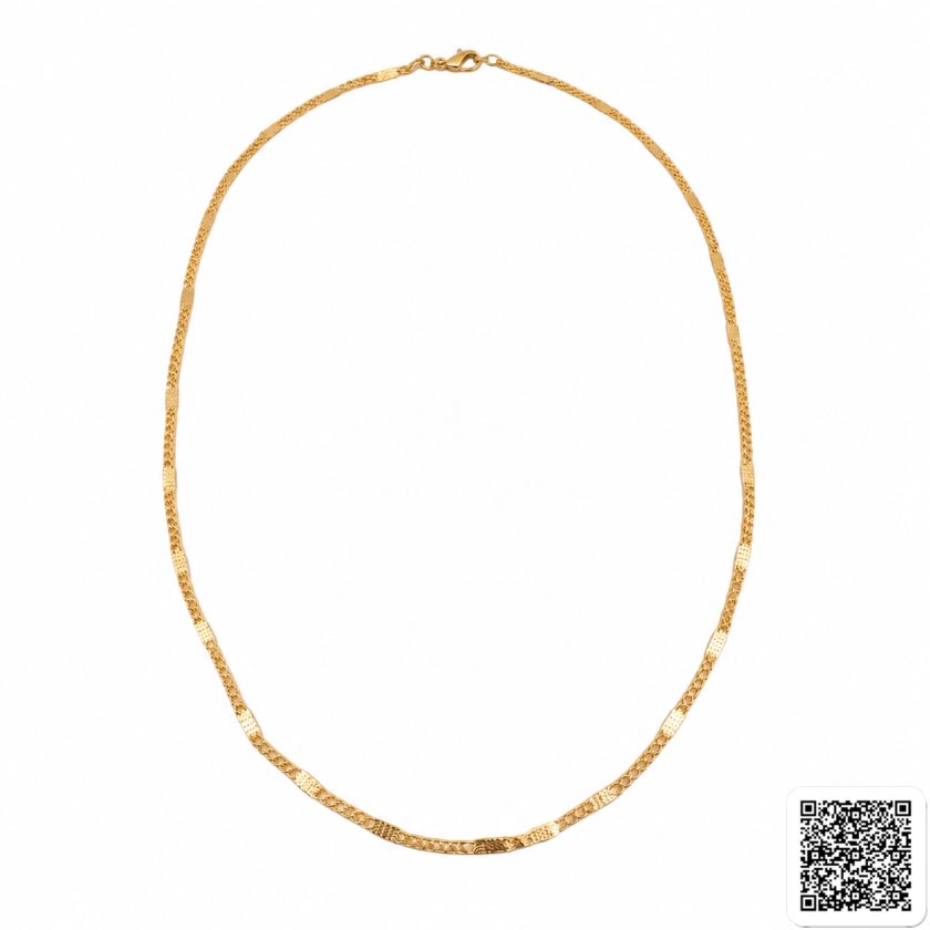 Elegante Lange Damen-Halskette In Goldoptik