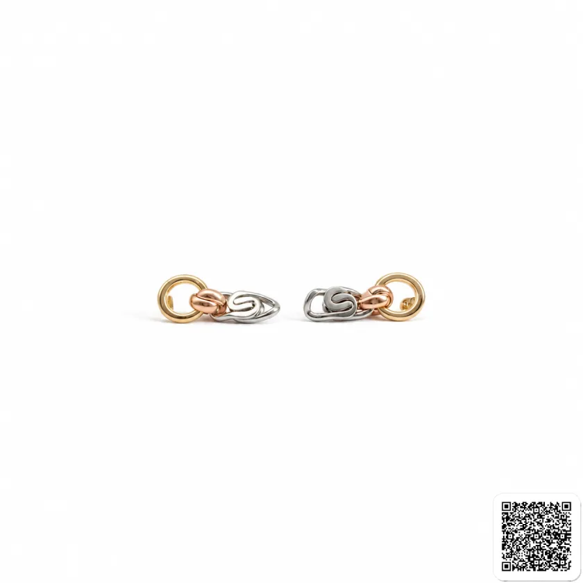 Bicolor Ohrstecker Damen Aus 925 Sterling Silber