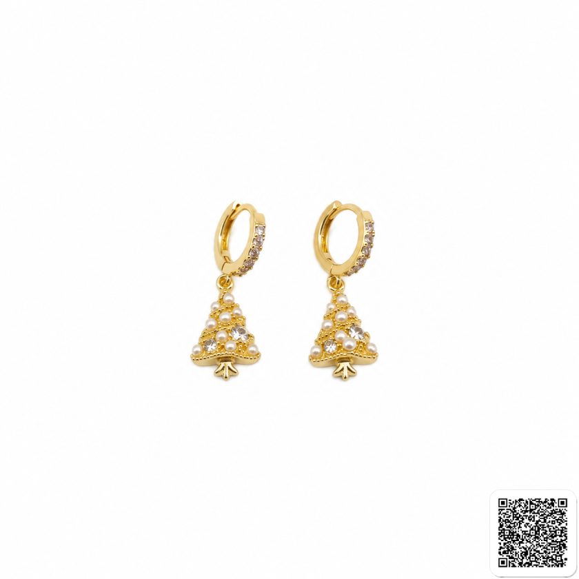 Perlen-Hängeohrringe In Gold Elegantes Vintage-Design