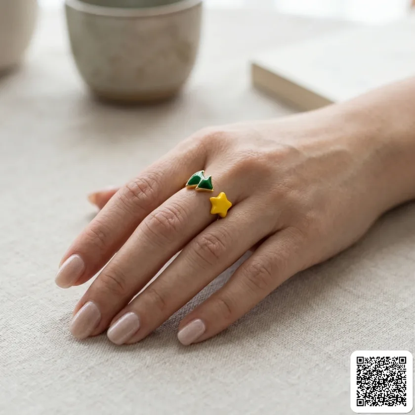 Süßer Stern & Tannenbaum Ring