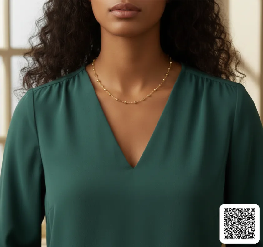 Vergoldete Perlenkette Für Damen Elegante Minimalistische